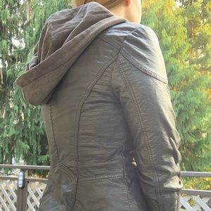 Free People Black Faux-Leather Moro Jacket